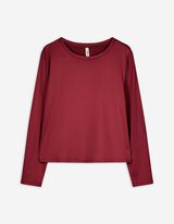 Langarmshirt - Slim Fit - dunkelrot
