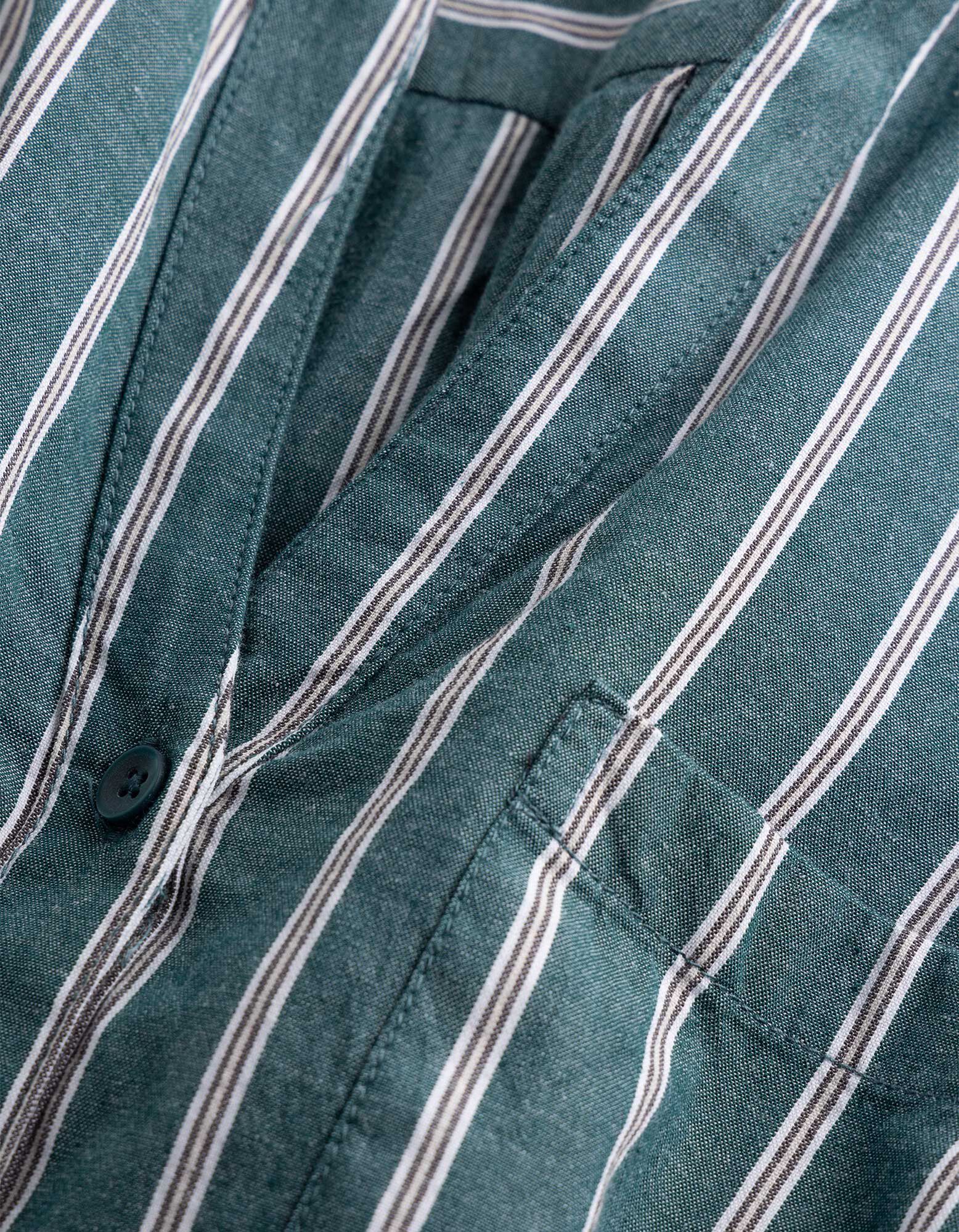 Hemdbluse - Baumwolle - Petrol