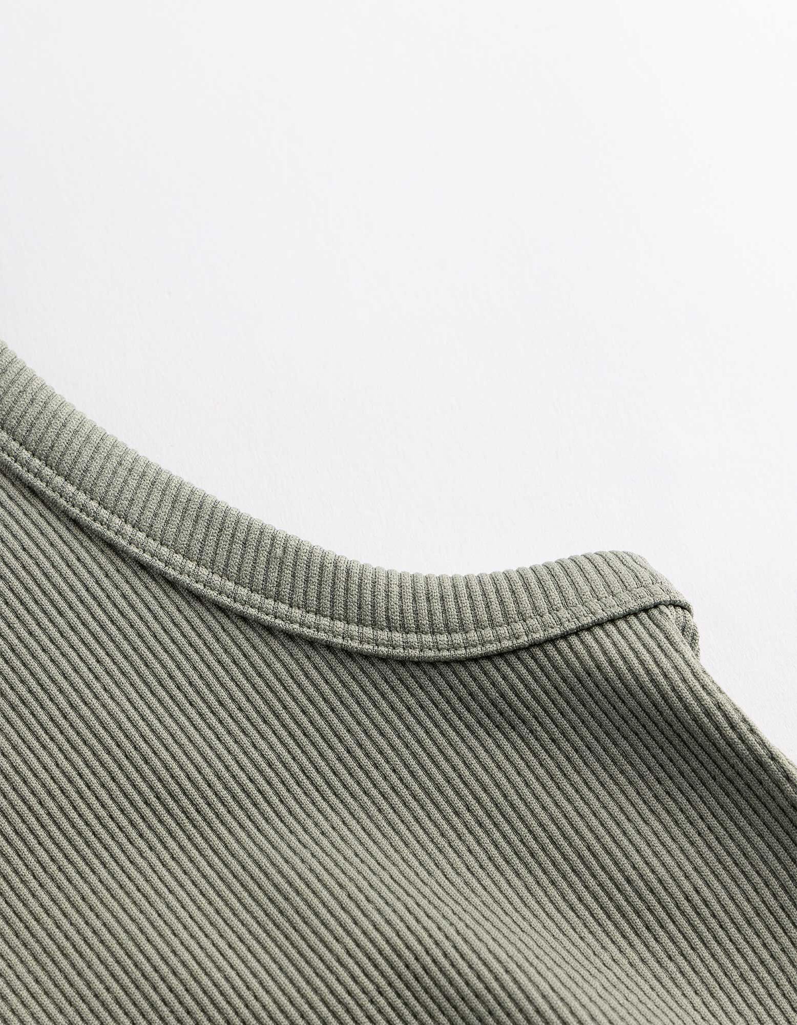 Cropped Top - Nahtlos - Khaki