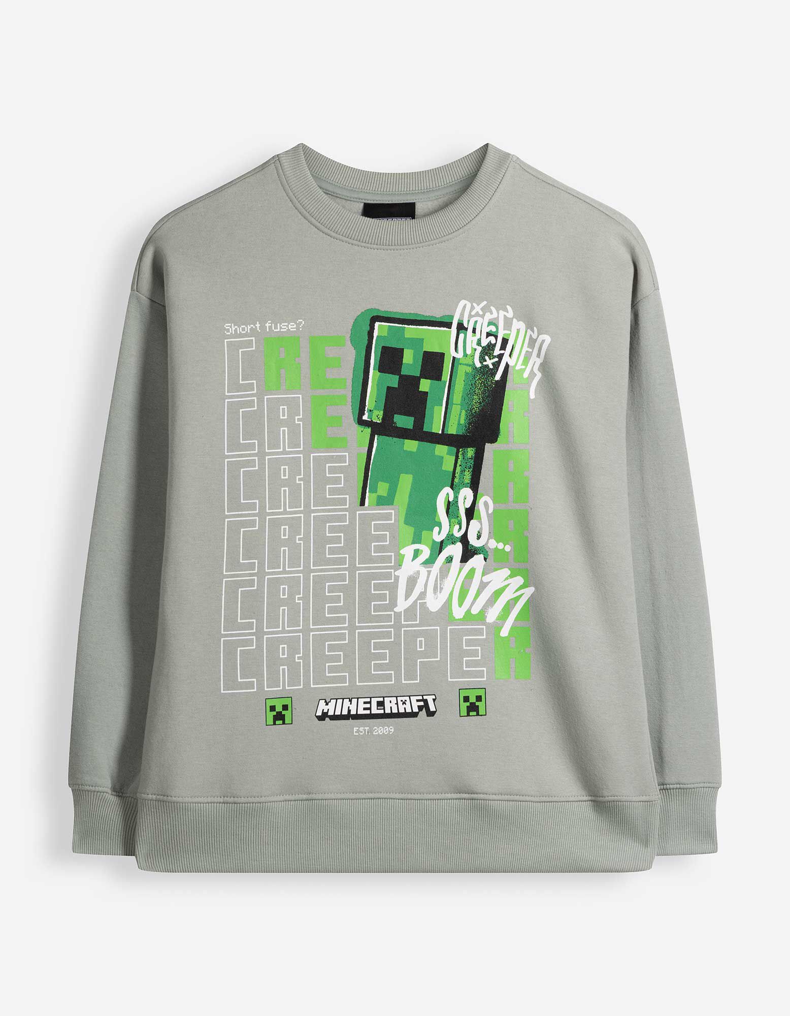 Mikina - Minecraft - Světle zelen&aacute;