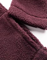 Sweatjacke - Teddyfell - Lila
