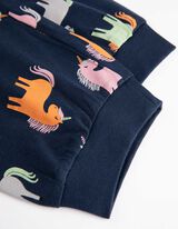 Pyjama Set aus Langarmshirt und Hose  - Einhorn - bronzefarben