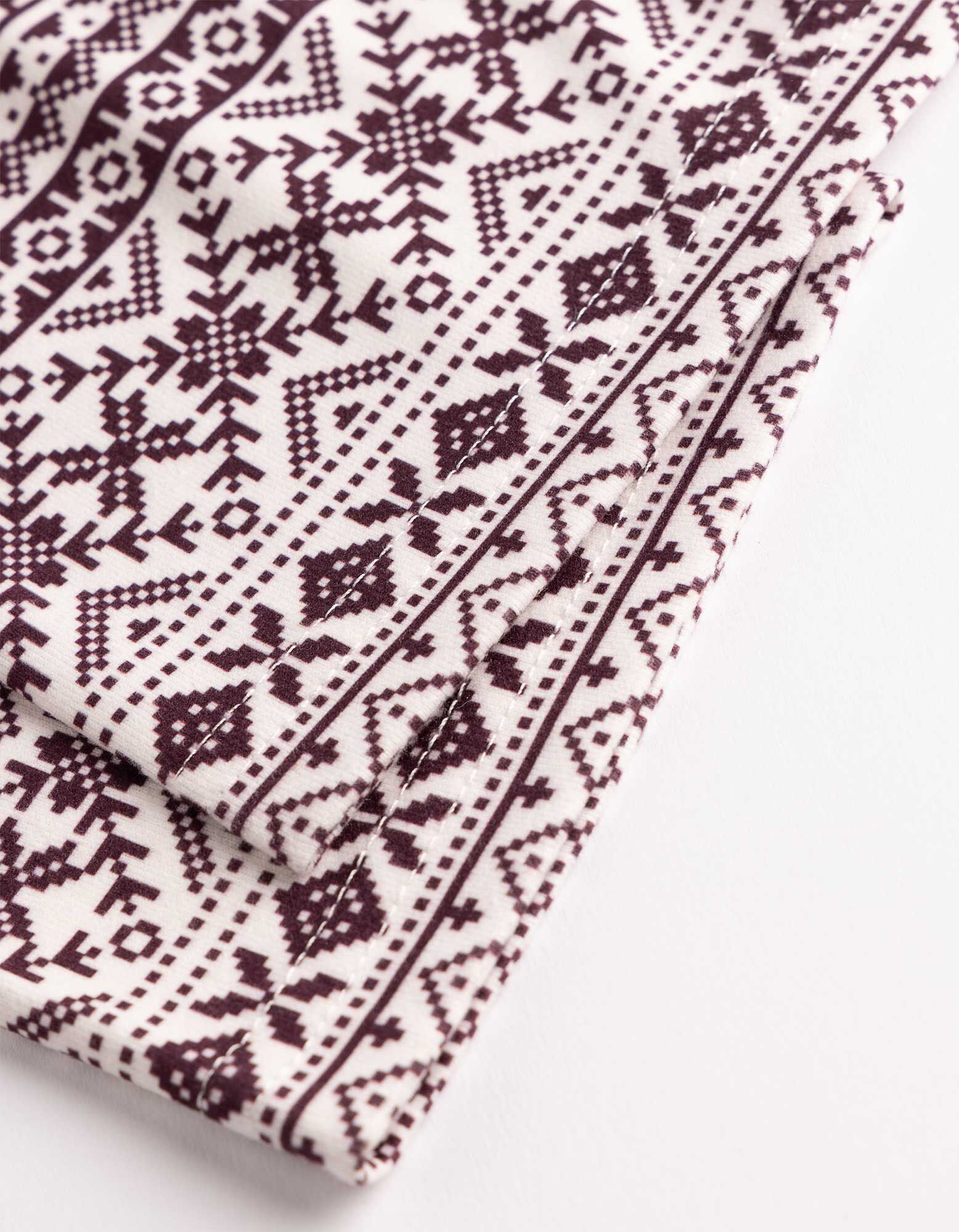 Pyjamahose - gemustert - Off-White