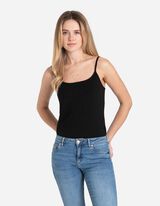 Top - Spalline sottili - nero