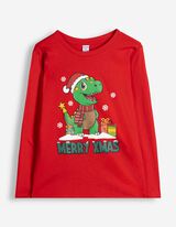 Langarmshirt - Christmas - Dunkelrot