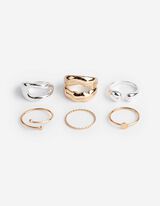 Ring - 6er-Pack - goldfarben