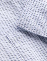 Overhemd - Seersucker - lichtblauw