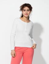 Hosszú ujjú felső - Gombolópántos - feher