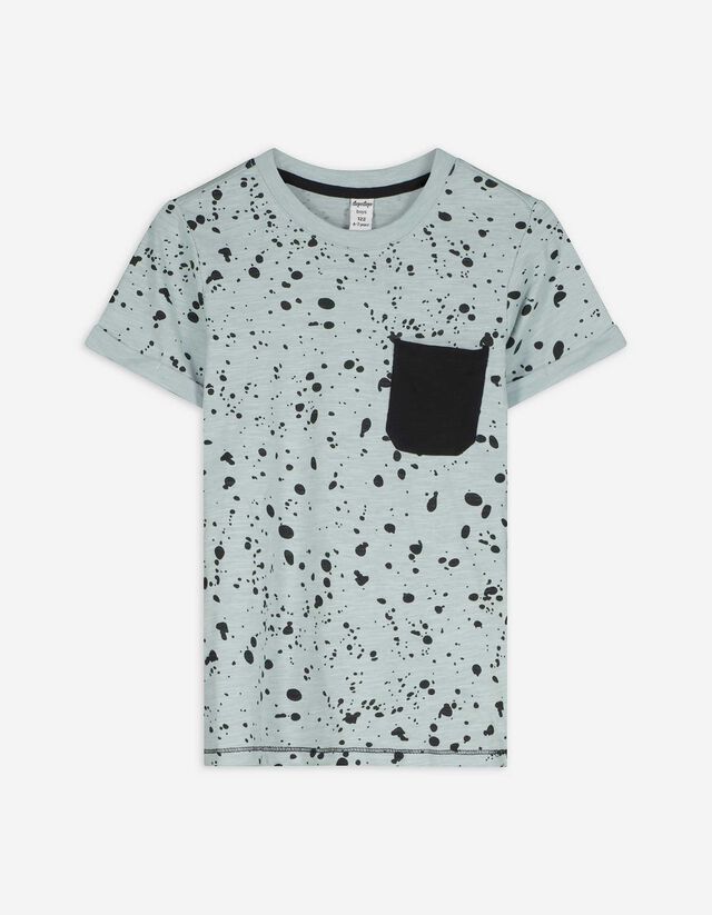 T-Shirt - Allover-Print - türkis