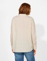 Bluse - Streifen - hellgelb