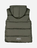 Prešívaná vesta - Reflexný prvok - tmavozelena