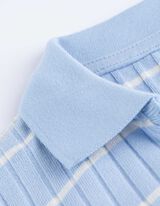Poloshirt - Strepen - lichtblauw