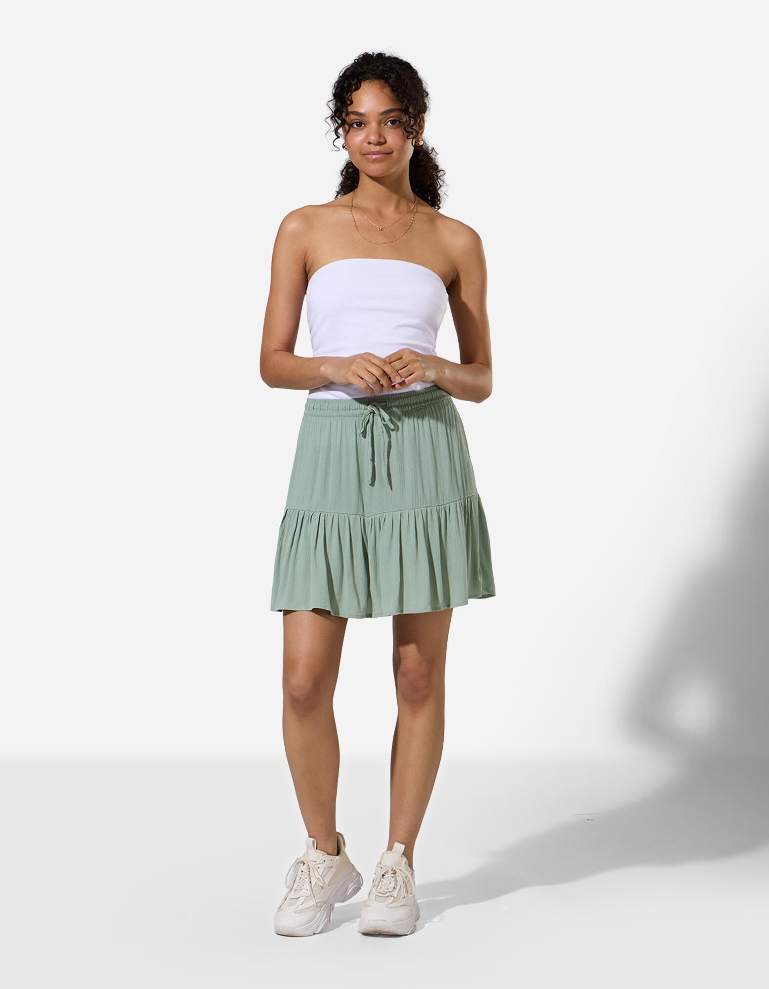 Bandeau-Top - Baumwolle - Wei&szlig;