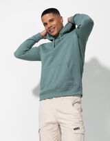 Felpa con cappuccio - Misto cotone - turchese