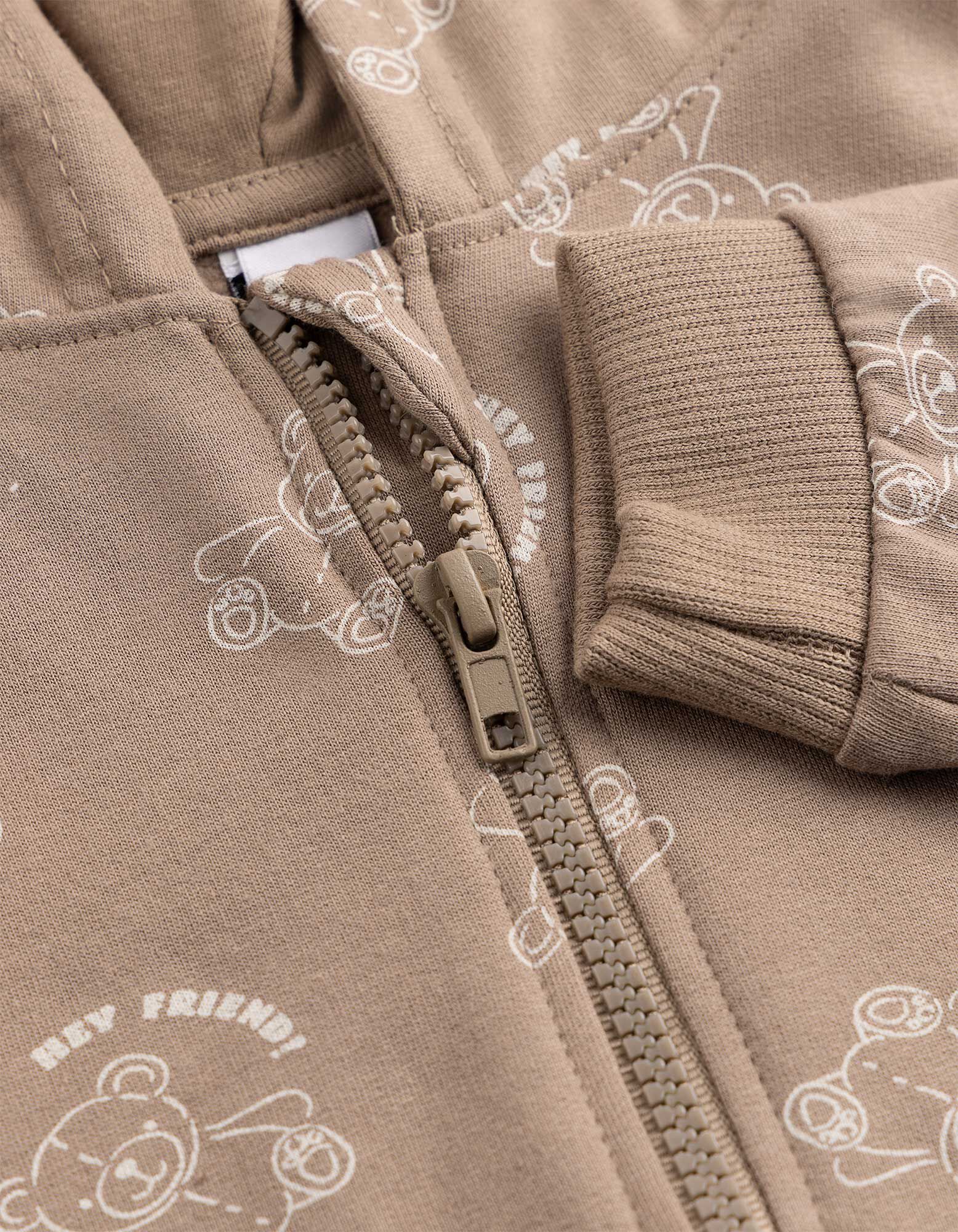 Sweatvest - Katoen - Taupe