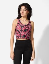 Top sans manches de court - Toucher doux - Rouge foncé