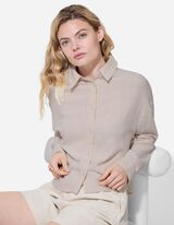 Blusa - Misto lino - beige