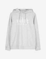 Sweat à capuche - Passementerie en dentelle - Gris