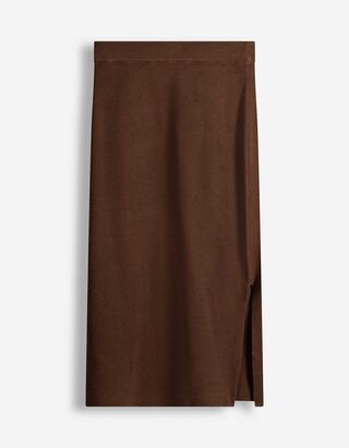 Pleten&aacute; sukně - D&eacute;lka do l&yacute;tek - hneda