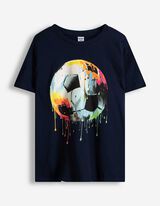 T-Shirt - Frontprint - dunkelblau