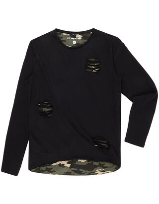 Herren Longsleeve im Double-Layer-Look