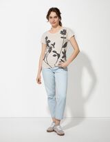 T-shirt - wz&oacute;r na całej powierzchni - bialy