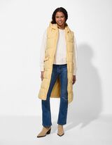 Lange Weste - Regular Fit - gelb