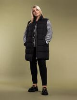 Košeľová blúzka - Okrúhly výstrih s gombíkovou légou - cierna