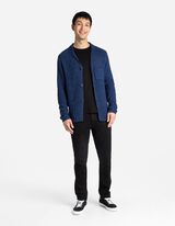 Kardigán - Durva kötésű - sotetkek