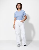 Tricou - Structură cu nervuri - Albastru deschis