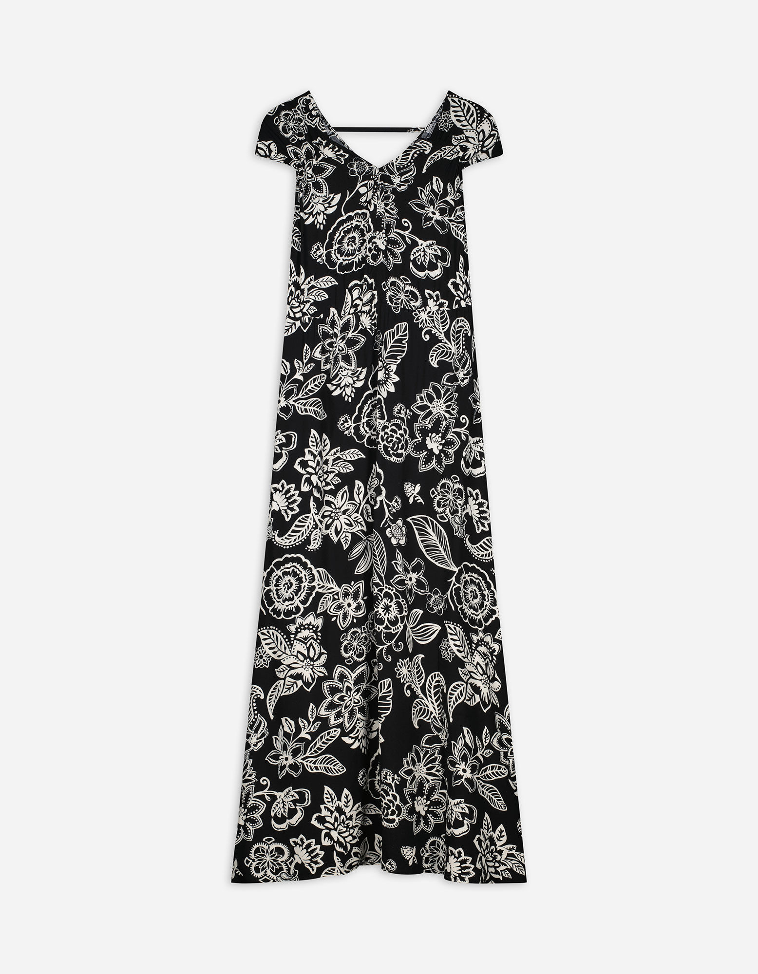 Maxi jurk Rugdecollete zwart