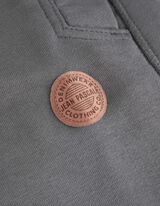 spodnie joggingowe - naszywka z logo - ciemny szary