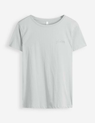 T-Shirt - Stickereien - Hellblau