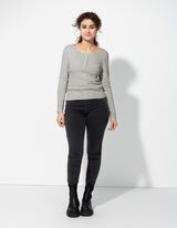 Hosszú ujjú felső - Gombolópántos - vilagos szurke