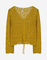Pullover - Schnürung - grün