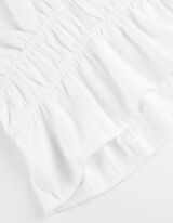 bluzkowy top - mieszanka wiskozowa - bialy