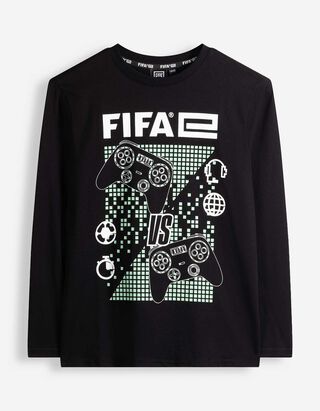 Langarmshirt - Fifa E - Schwarz