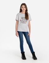 T-shirt - Print - lichtgrijs