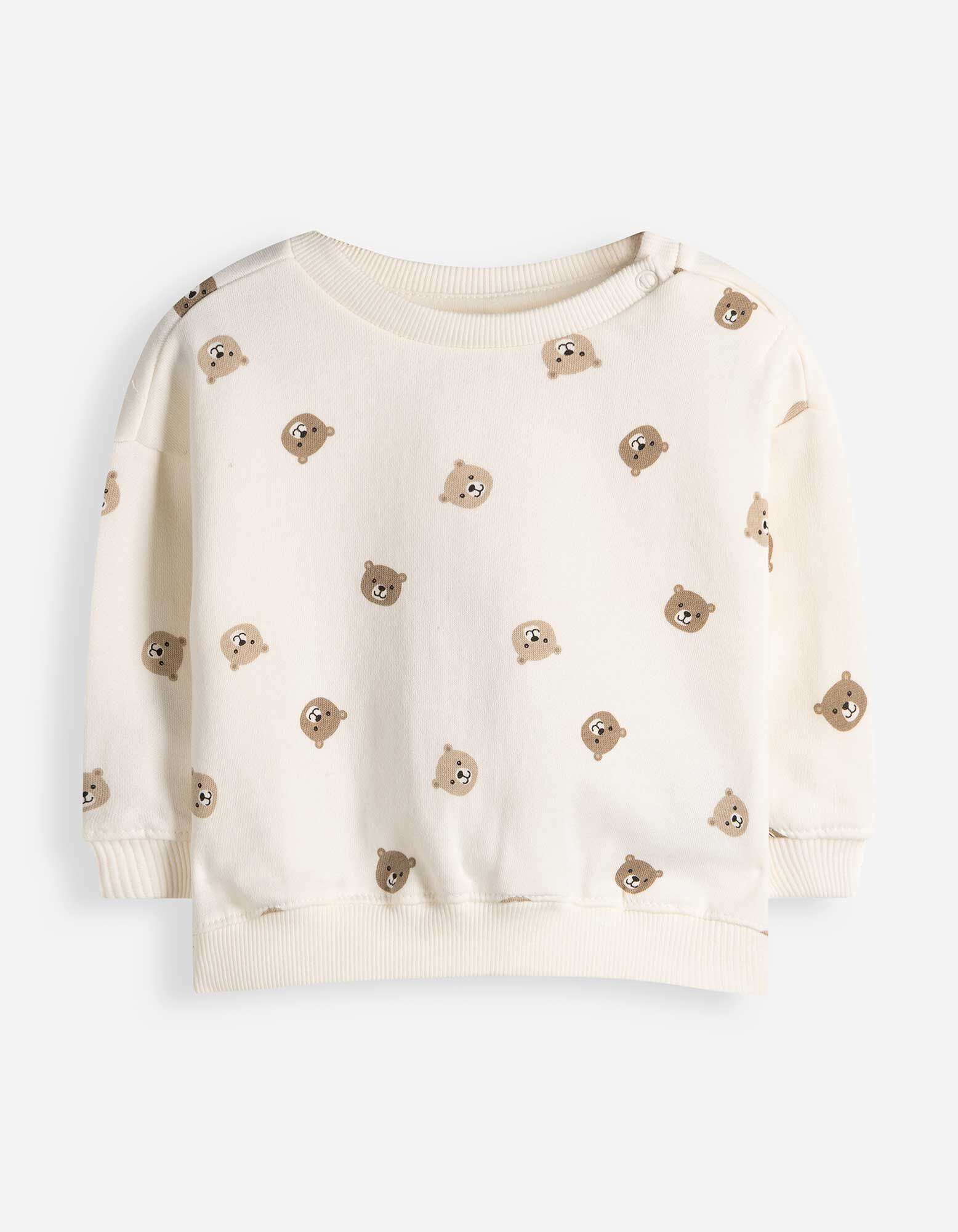 Pulover - Bombaž - Off-White bela