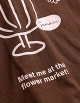 T-Shirt - Print - hellbraun