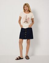 T-Shirt - Glitzerprint - Off-White