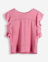 Haut en dentelle - Unicolore - rose