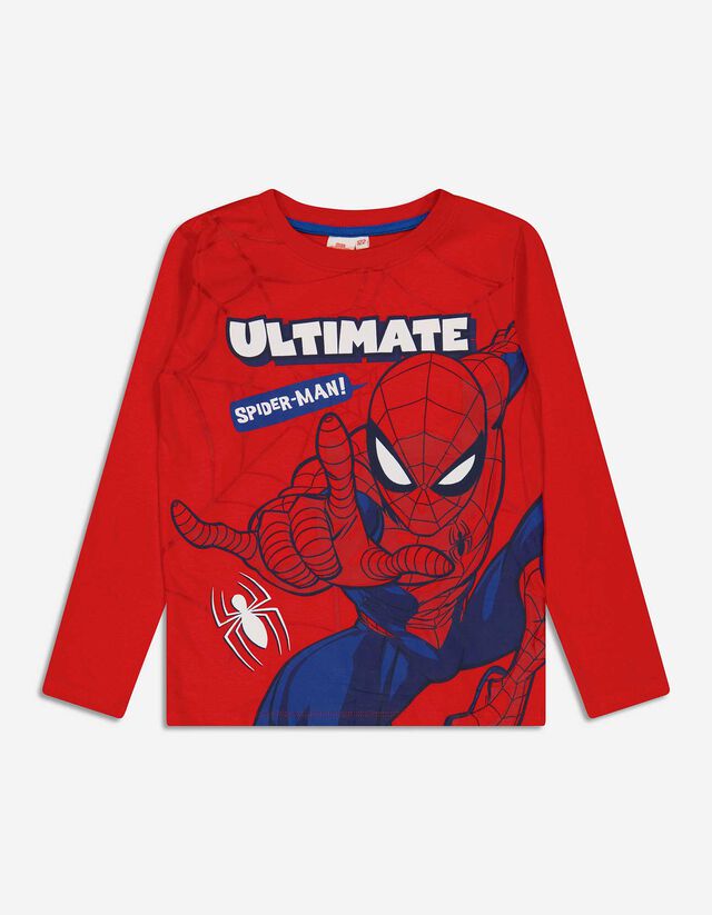 Bluză de corp cu mânecă lungă - Spiderman - Rosu