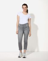 dżinsy - Girlfriend Fit - szary