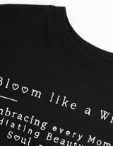 T-shirt - Borduursels - zwart