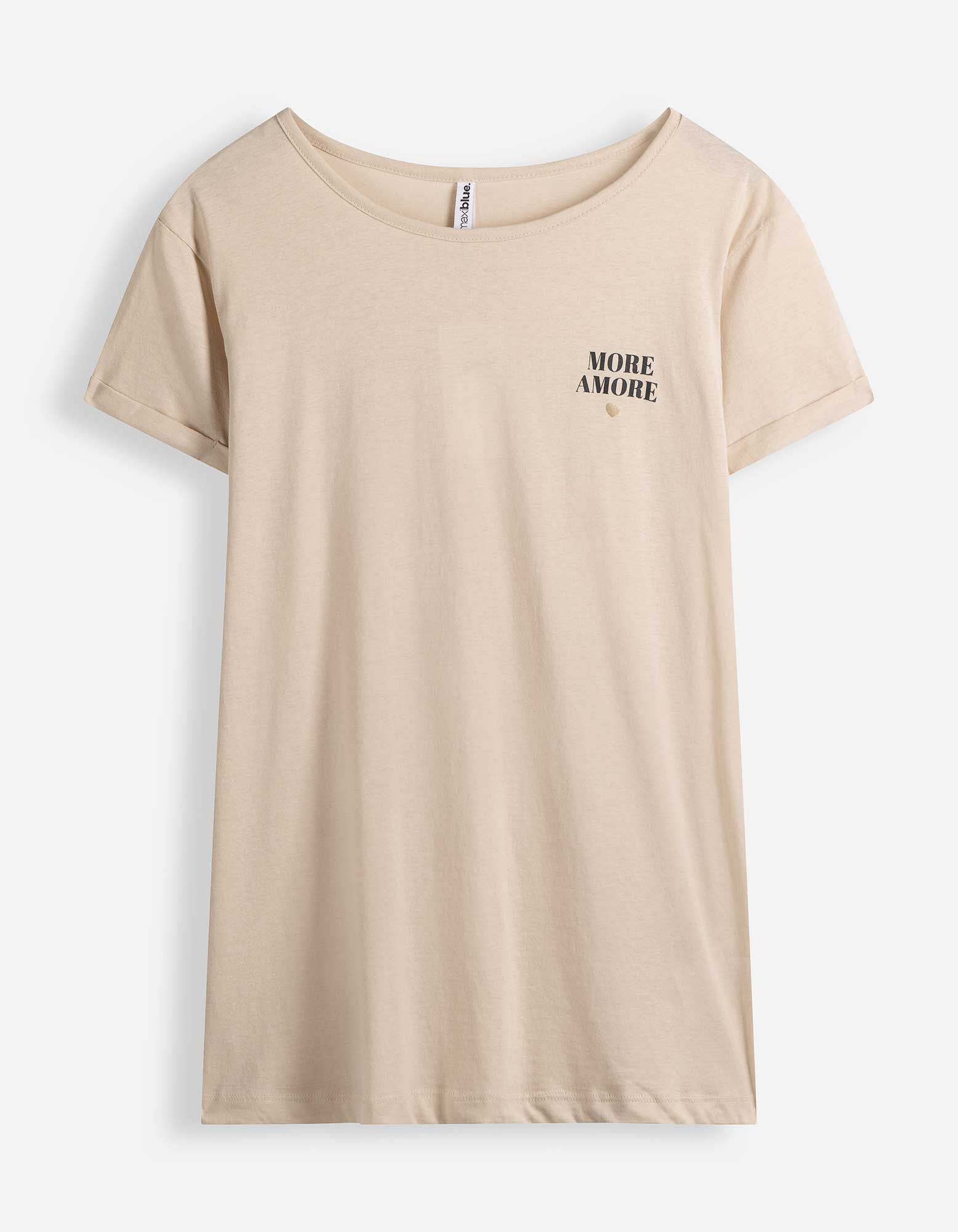 Shirt - Frontprint - Beige