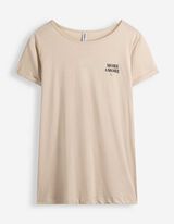 Shirt - Frontprint - Beige