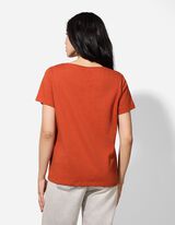 T-shirt - Coton - Rouge foncé