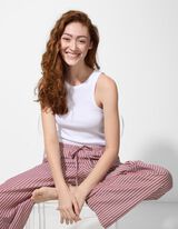 Pantalon de pyjama - Rayures - Rouge foncé