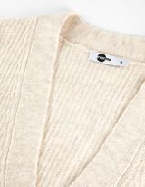 Kardigán - Visszahajtott ujj - bézs